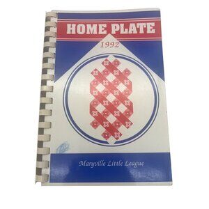 1992 Maryville TN Little League Home Plate Cookbook Baseball Recipes